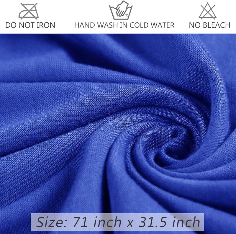 PWEOUKE Head Wraps for Black Women African Head Wrap Lightweight for Women Long Plain Turban Hair Scarf Scarves - Image 2
